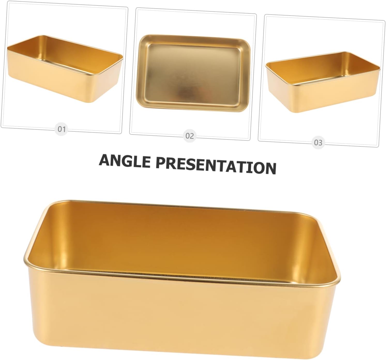 Cabilock Stainless Steel Food Storage Box Appetizer Serving Plate for Bbq Camping and Family Gatherings Versatile Steam Pan for Hot Pot Fruits and Snacks