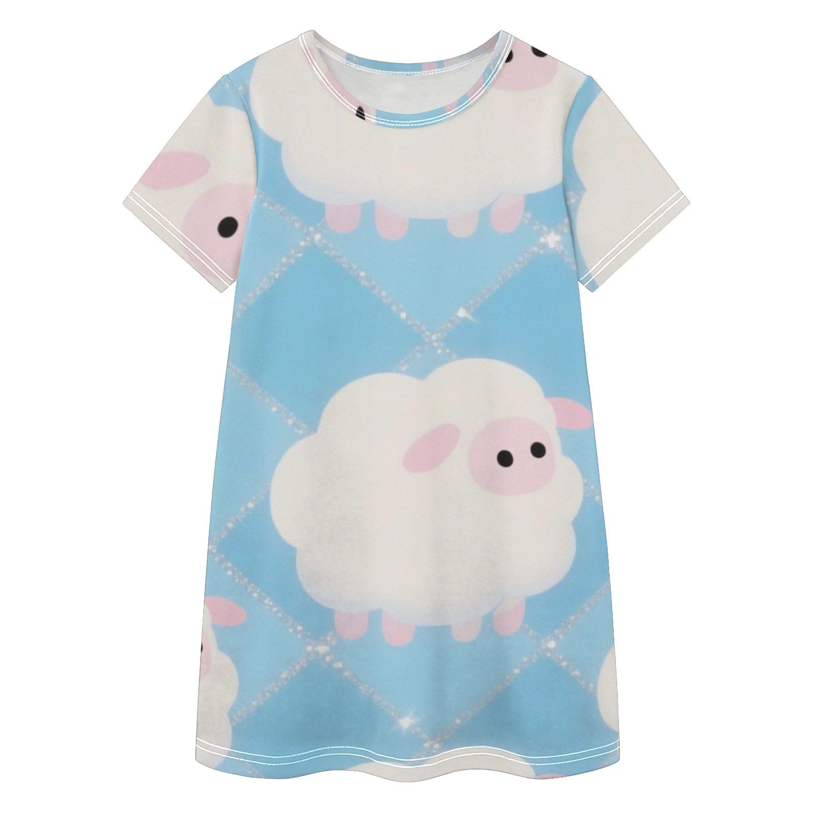 Vestido casual de moda confeccionado en algodón puro para niñas 8
