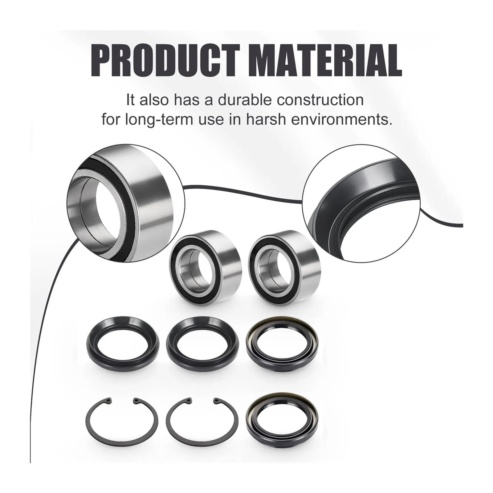 Generico Cuscinetto Ruota Kit per Rincon 650 GPScape TRX650FA 2003 2004-2005 680 TRX680FGA 2006-2009 2023 Cuscinetti Guarnizioni Ruote Posteriori Kit