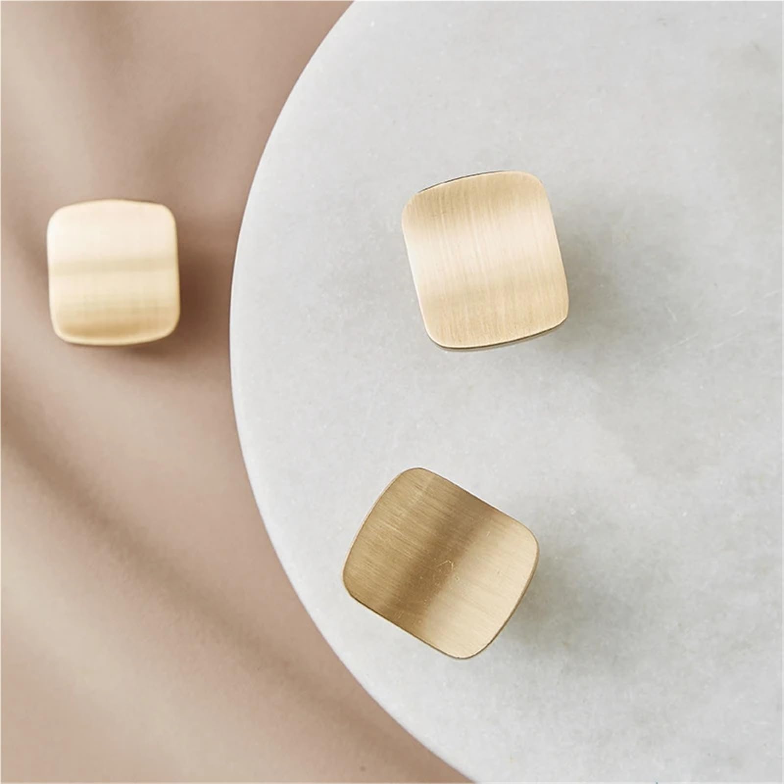 Tiradores de cocina de 32 x 22 mm, dorados, for muebles, cajones, cómodas, armarios, puertas, 1 unidad