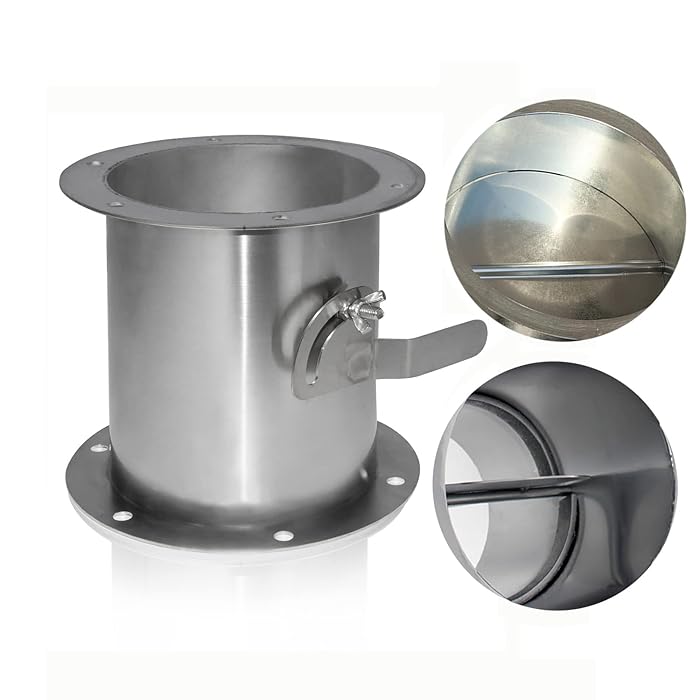 Buy HVAC Damper Control 6 Inch Stove Damper Stainless Steel Manual