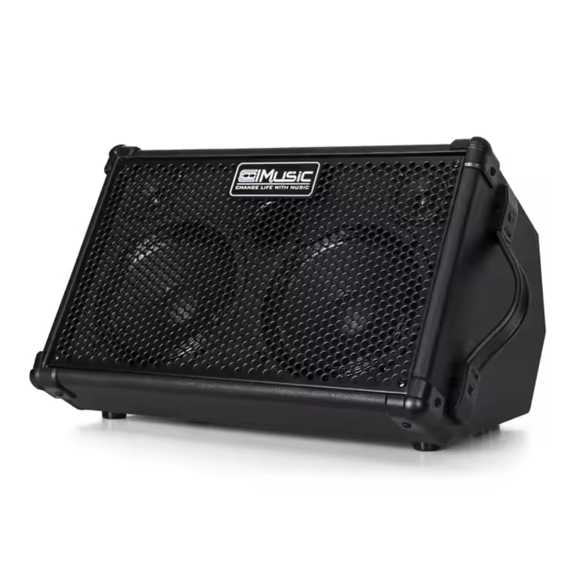 Coolmusic Amplificateur de Guitare Acoustique BP40D - Haut-Parleur Bluetooth Portable 80 W avec Batterie avec Effet de Retard de réverbération Chorus, 6 entrées, égaliseur 3 Bandes