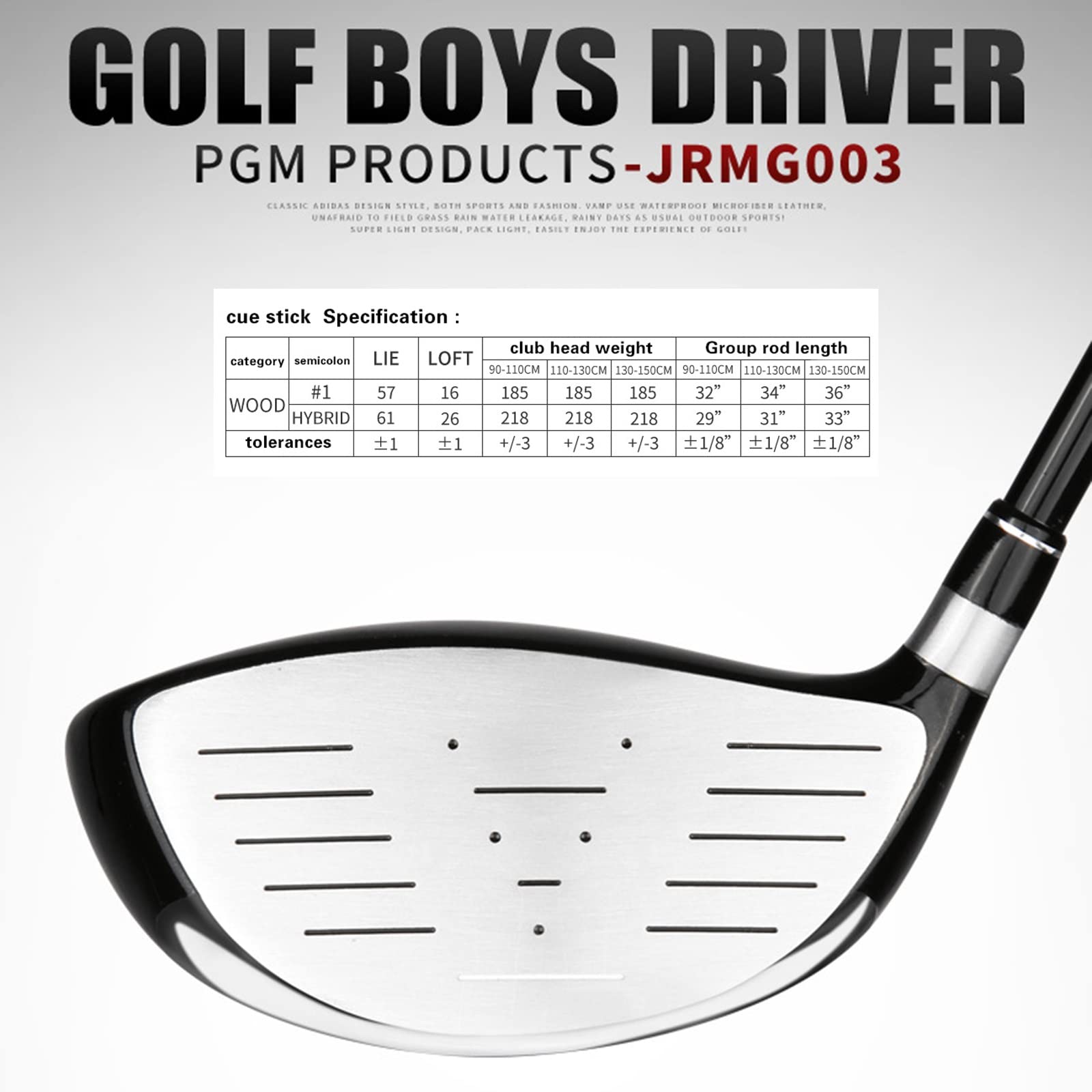 Palos de Golf para niños, Niños, Una Madera, para Principiantes, Cabeza de aleación, Eje de Carbono, Diseño de Centro de Gravedad bajo, Tacto sólido, Negro Rojo (Color: Negro Rojo, Tamaño: 6-8)