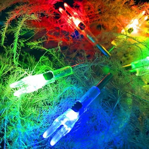 Image of 6PCS X Lighted Nocks for Arrows with .204 .233 .244 .246 Inside Diameter with H, S, GT Bushings High-Visibility LED Arrow Nocks, ON /Off Switch Included