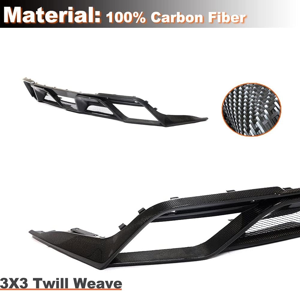 Real Carbon Fiber Rear Bumper Diffuser Fits for Ford Mustang GT Coupe 2-Door 2018-2019 Factory Outlet CF Lower Bumper Lip Spoiler Body Kit Not Shelby