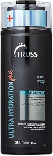 Truss Shampoo Ultra Hydration Plus | Hidratação Profunda, Proteção Térmica e Nano Reparação para Cabelos Secos e Danificados | 300ml
