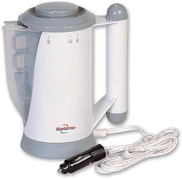Koolatron 12 Volt Electric Beverage Heater - Portable 12V DC Powered Warmer Mug for Car, Truck, and Travel, Ideal for Instant Heating Water, Coffee, Tea, Milk, and Food