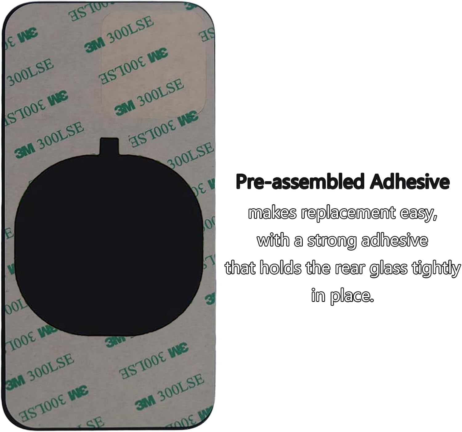 Sostituzione del coperchio del vetro posteriore 15 Pro per iPhone 15 Pro Sostituzione del vetro posteriore posteriore da 6,1 '' con kit di strumenti di riparazione (Titanio Nero)