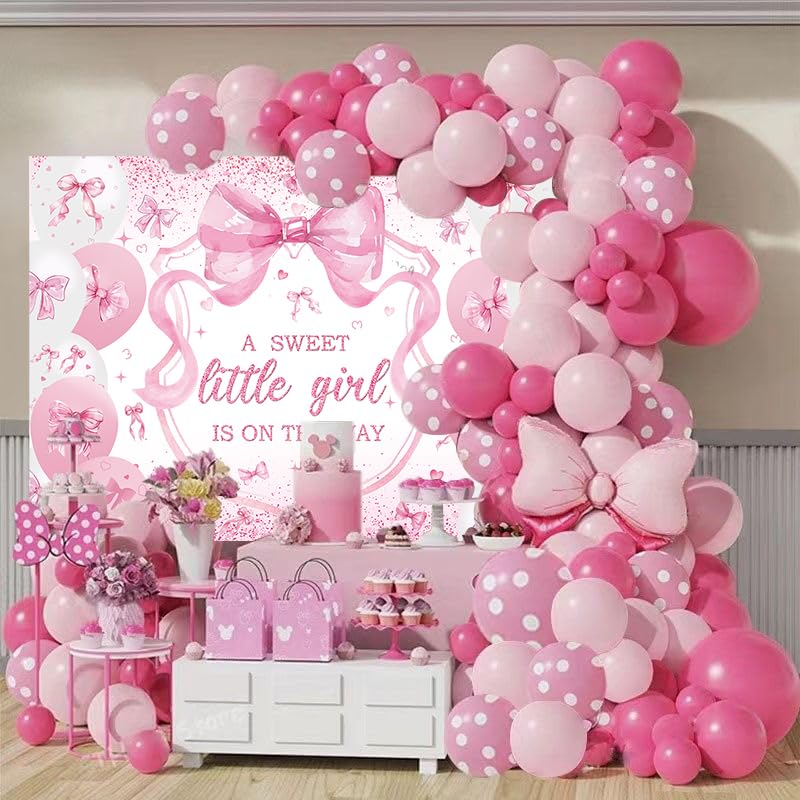 Fondo rosa para baby shower 7x5 pies miniatura 4