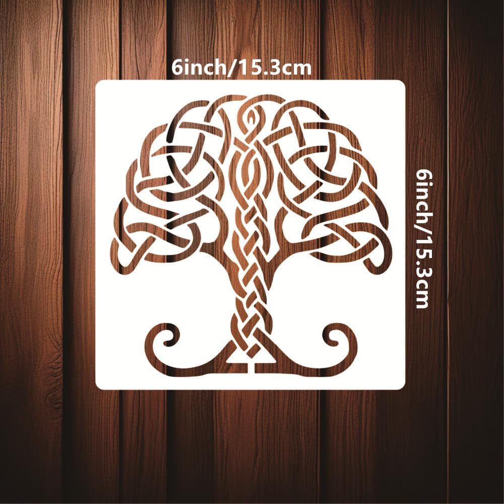 9-Pack Celtic Knot Stencils Set - Reusable PET Painting Templates for Canvas, Scrapbooking, Baking, Embroidery, DIY Art Crafts and Home Decor (Celtic Knot)