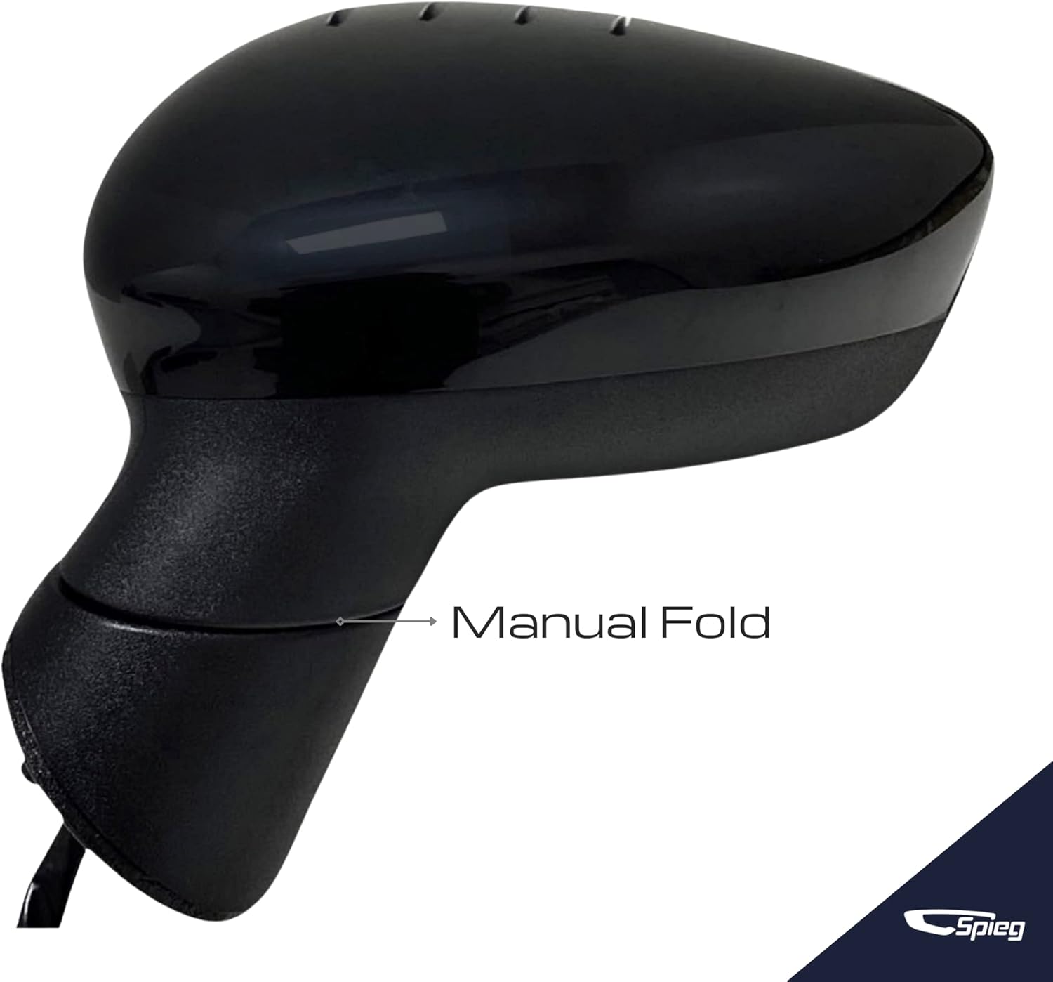 Spieg Driver Side Mirror for 2011-2019 Ford Fiesta Power Adjustment Heated Glass with Spotter Black 5 Pins Left FO1320459