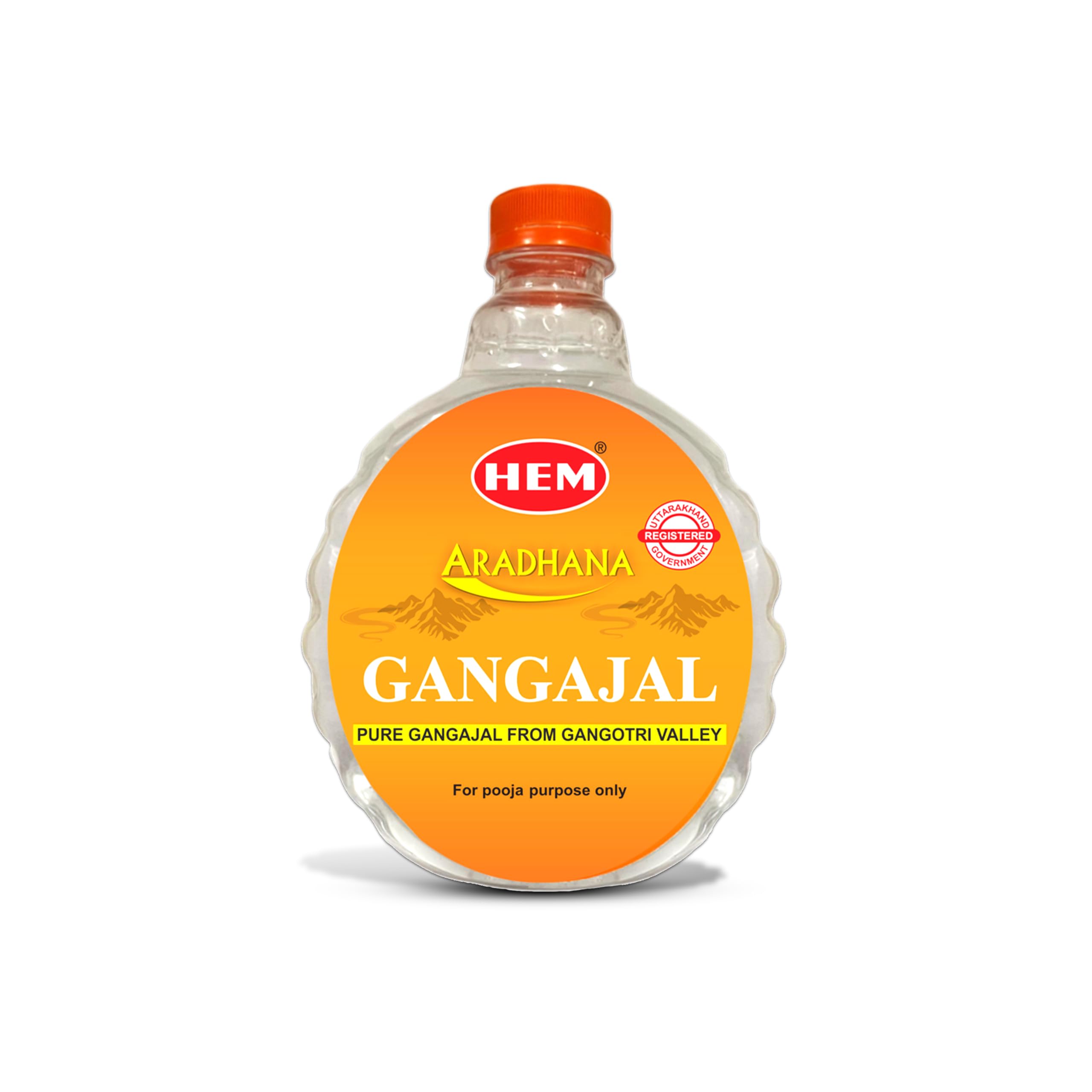 HEM Aradhana Ganga Jal | 500ml Pure Sacred Water for Pooja, Prayers, Rituals & Ceremonies | Authentic Gangajal from Gangotri Valley | Ideal for Hindu Traditions, Festivals & Devotional Use