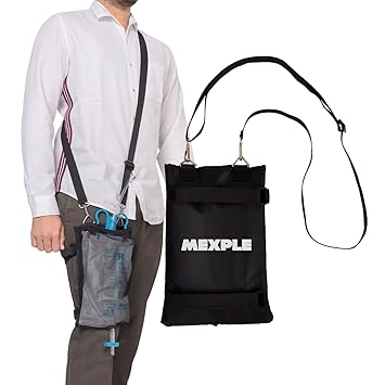 UroXling 2000ml Catheter Urinary Bag Holder from MEXPLE, Urine Drainage Leg Bag Holder with Adjustable Strap for Dialysis and Incontinence Patients for Home, Outdoor, Wheelchair & Bed
