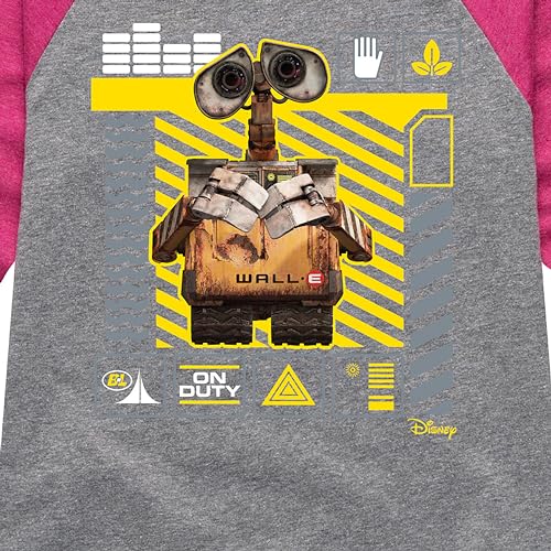 Disney Wall-E - Icon Grid - Toddler & Youth Girls Raglan Graphic T-Shirt3