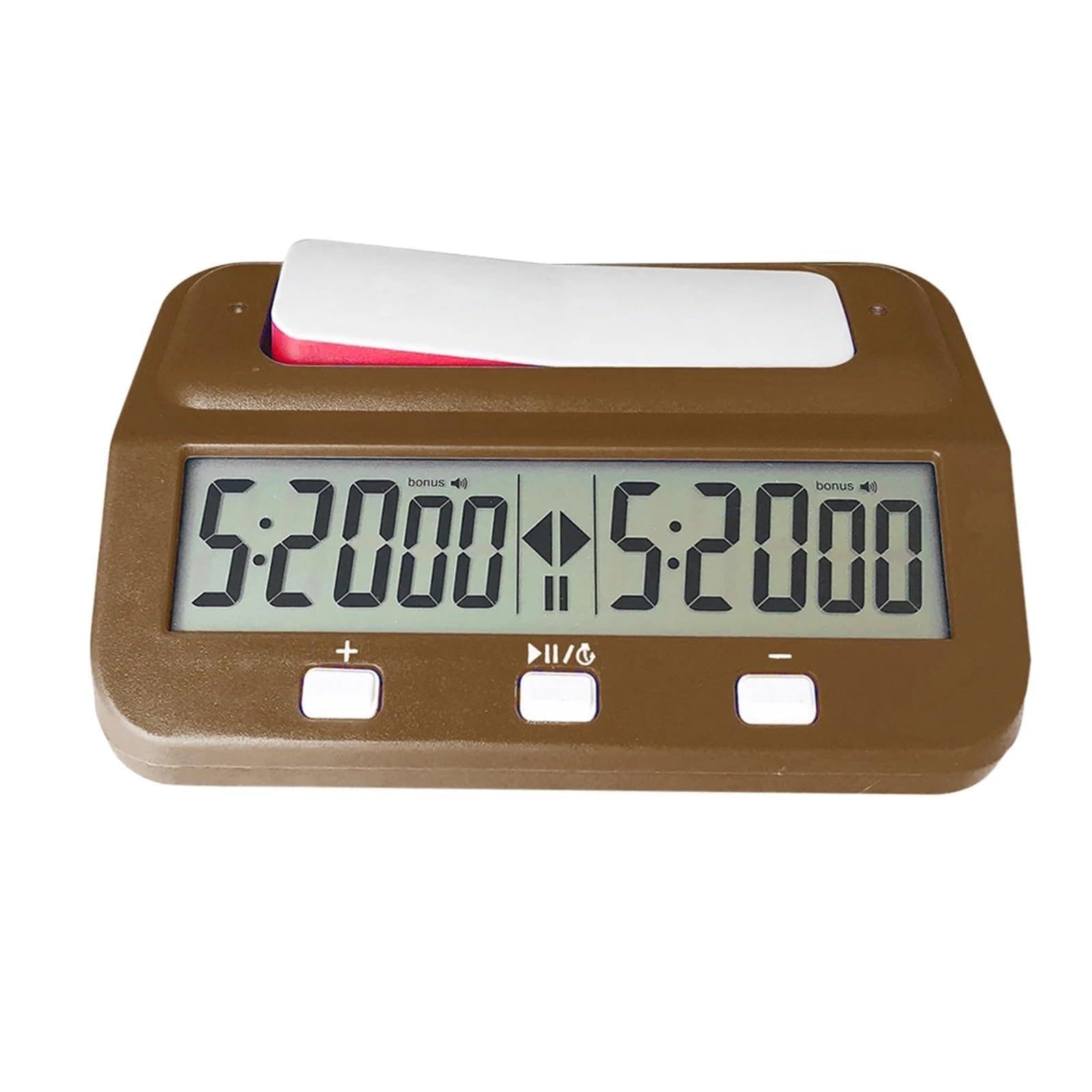 JVDDI Professional Advanced Chess Digital Timer Chess Clock Count Up Down Board Game Clock Lightweight Board Game Chess Digital Timer(Yellow1)