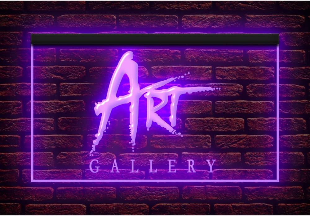 120100 Art Gallery Shop Store Center Business Display LED Night Light Neon Sign (16" X 12", Orange)