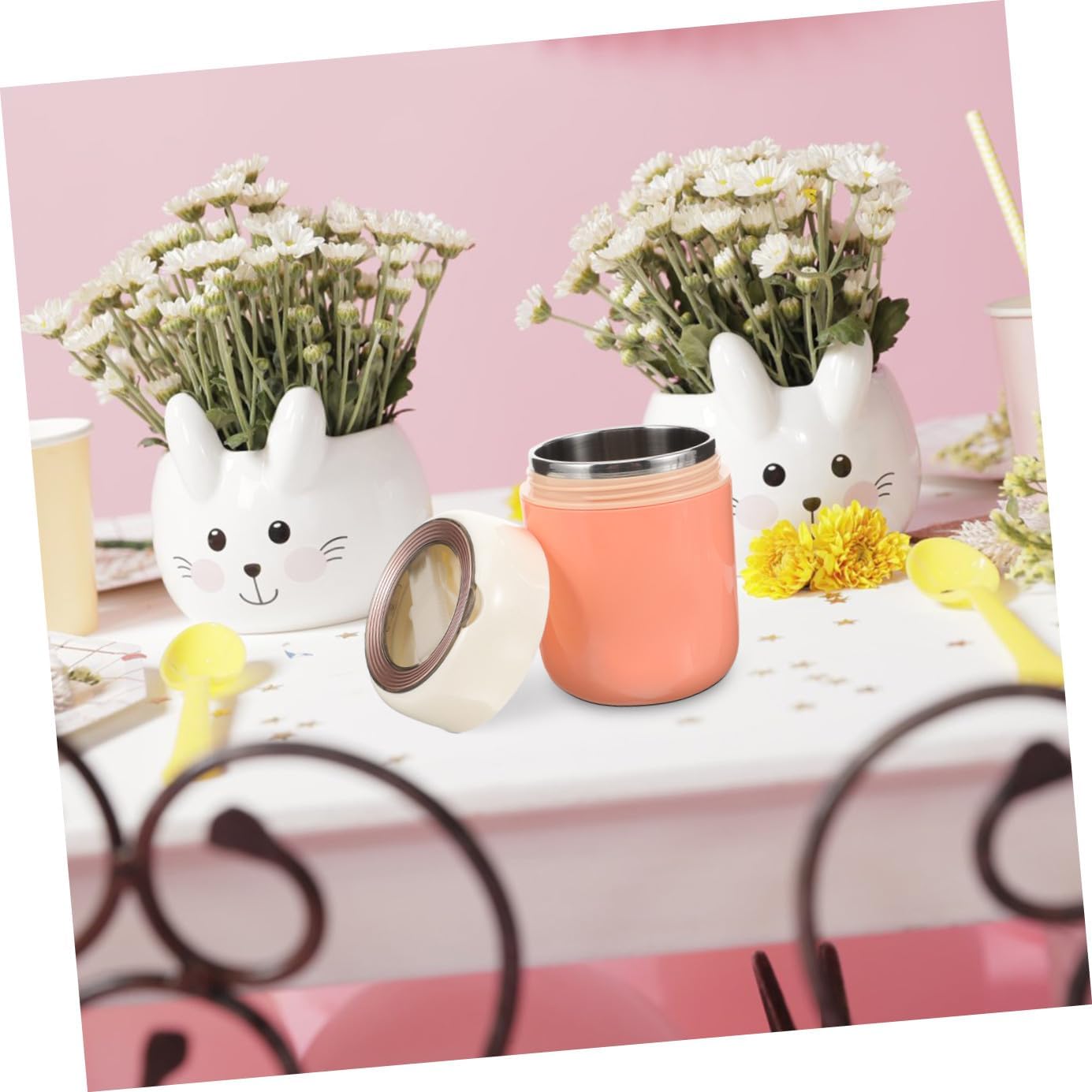 Insulated Soup Cup Portable Thermal Food Container for Breakfast Porridge and Soup Easy-clean Design for Travel and Daily Use