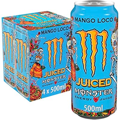 Monster Mango Loco  Bebida Energética - Pack 4 Latas 500ml