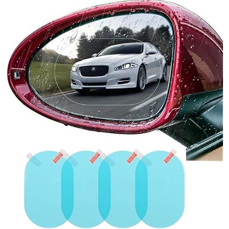 4 PCS Car Rear View Mirror Waterproof Film Side Rearview Rainproof Coating...