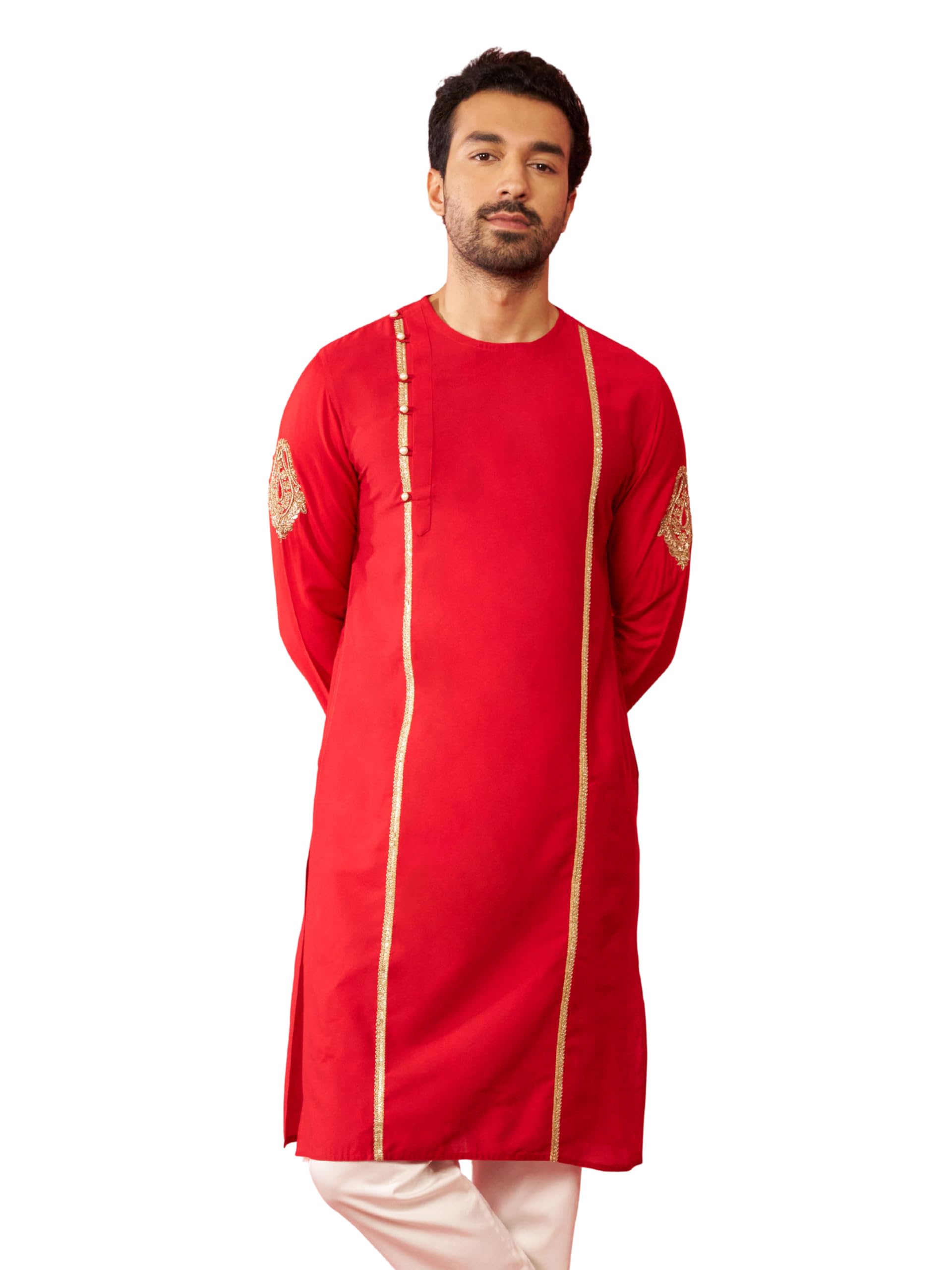vastramay Men Zardozi Embroidered Viscose Kurta - Navratri-picture-56