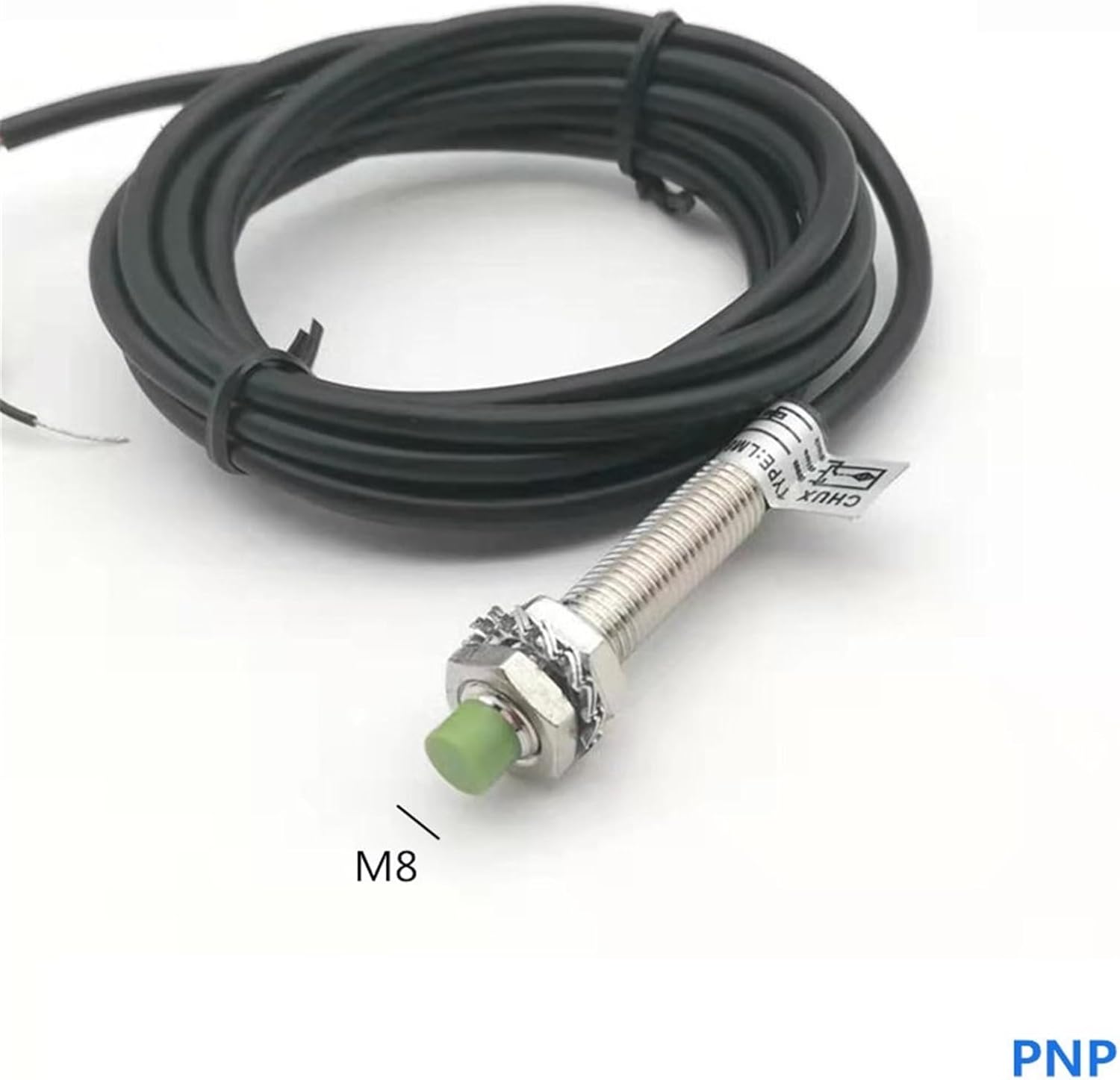 PNP NPN Inductive Proximity Sensor Switch M8 2mm Distance 5V 24VDC IM8-2-DPA/DPB Cylinder Type Auto Motion Sensor (Color : PNP, Size : NC_5V)