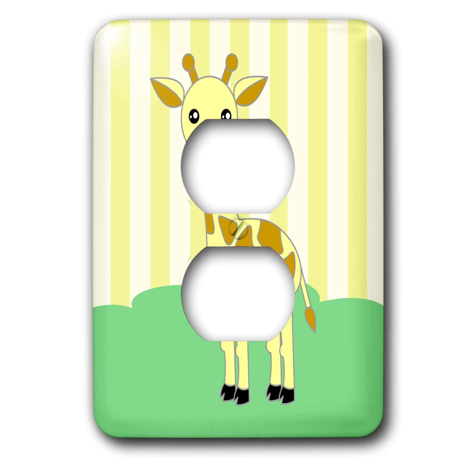 Girafe 2 prises couvercle pour cacher les prises blanches et décorer vos murs