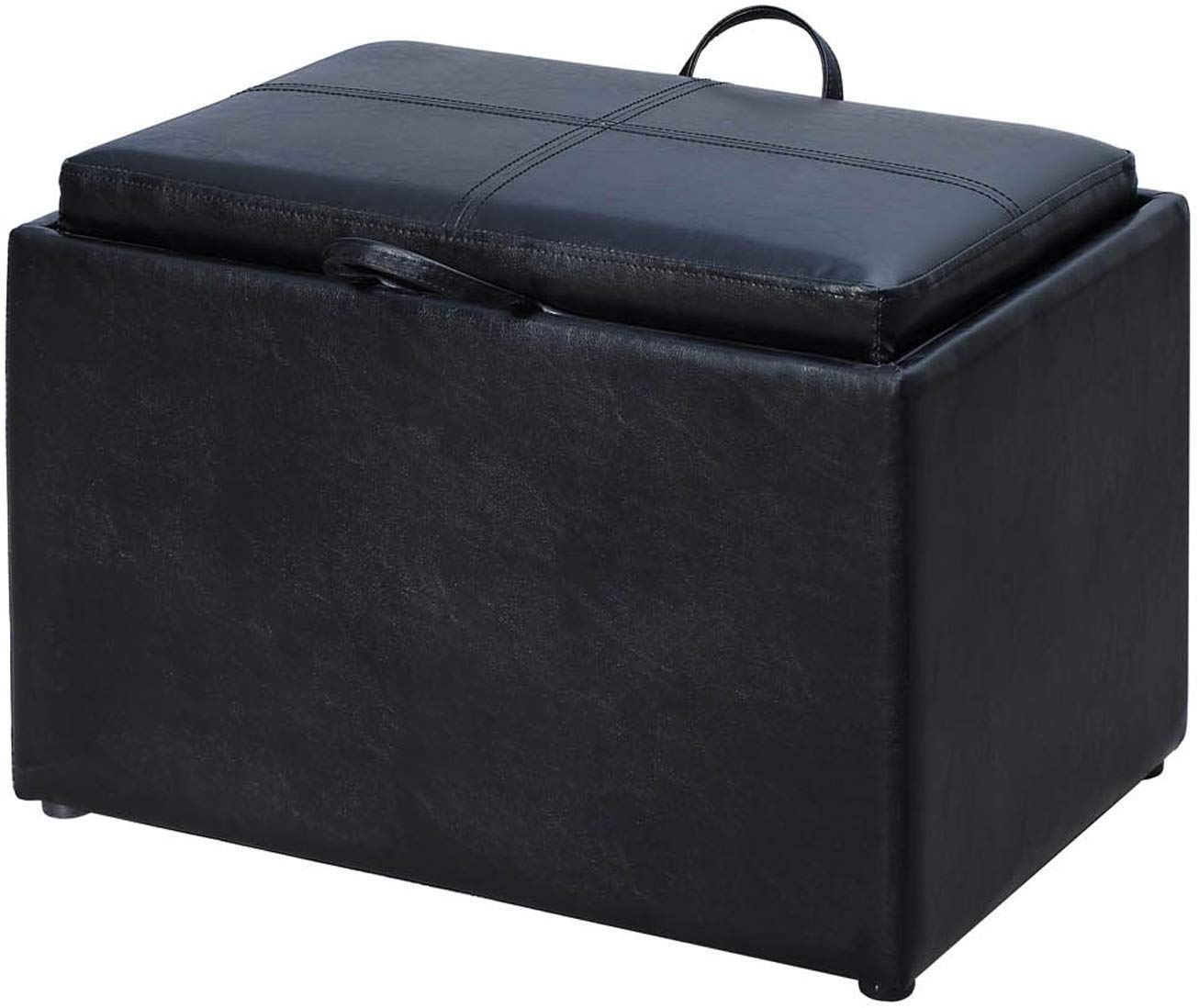 Convenience ConceptsDesigns4Comfort Accent Storage Ottoman, Black