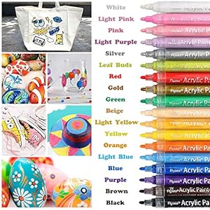 Acrylstifte Marker Stifte, Wasserdicht Dauerhaft Textmarker Schnelltrocknend auf Stein Papier Leinwand Glas Kunststoff…