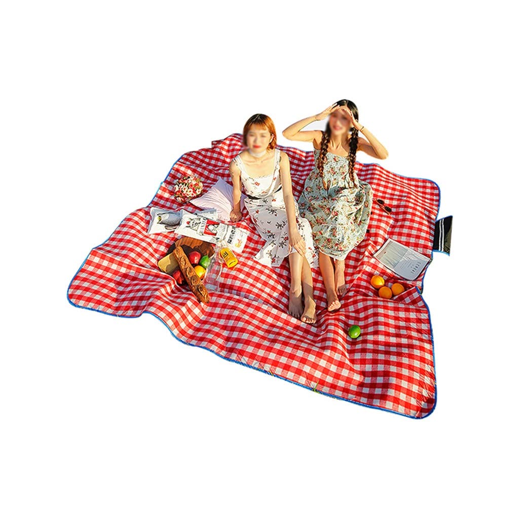 Tapis de pique-nique doux pour camping voyage et plage avec motif à carreaux