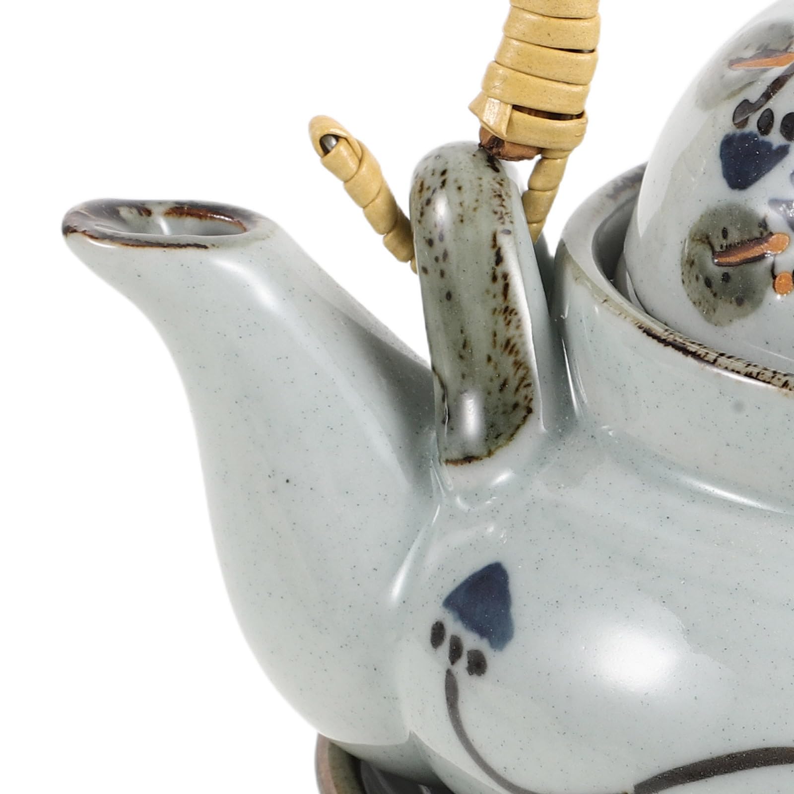 Juego de Tetera Japonesa de Cerámica Auténtica de 300ml con Tapa, Estilo Vintage Rústico, Adecuado para Sopa de Mariscos y Catering en Restaurantes