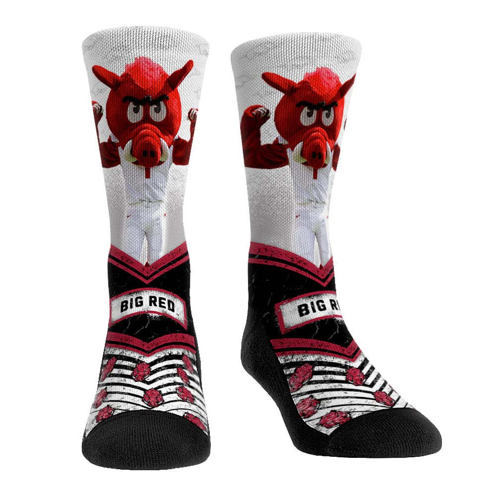 Rock 'Em NCAA Arkansas Razorbacks - Mascot Walkout Socks (S-M)