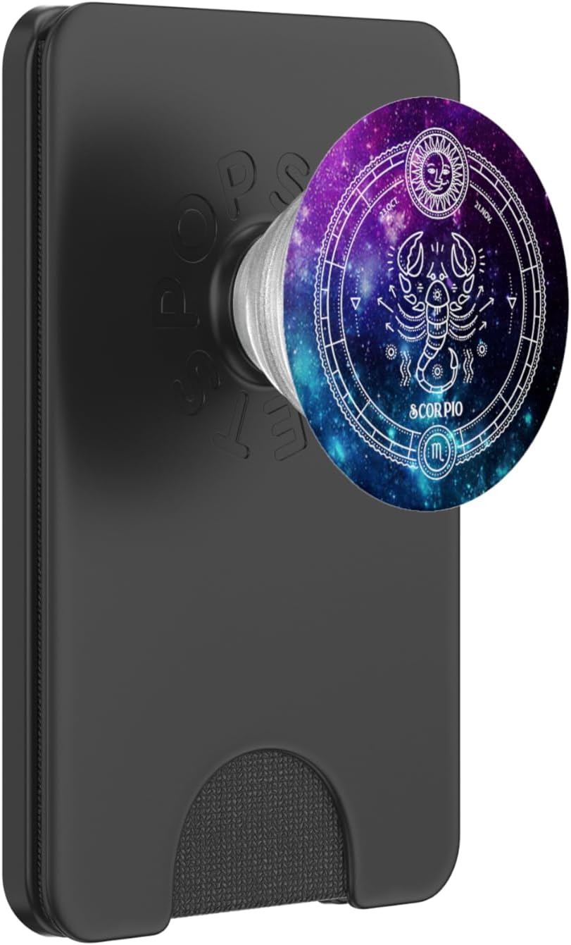 Scorpio Zodiac Sign Birthday Horoscope Space Star Galaxy Art PopSockets PopGrip for MagSafe