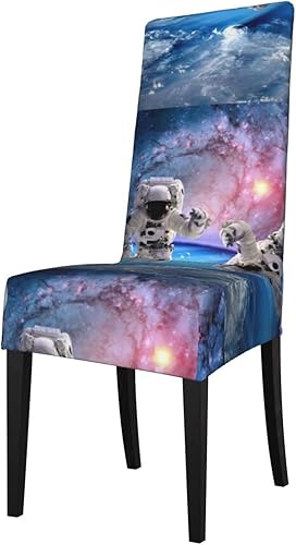 ZIMBRO Astronauta Planet Stretch Chair Dining Chair Covers Removable and Washable Dining Chair Protectors for Restaurants, banquets