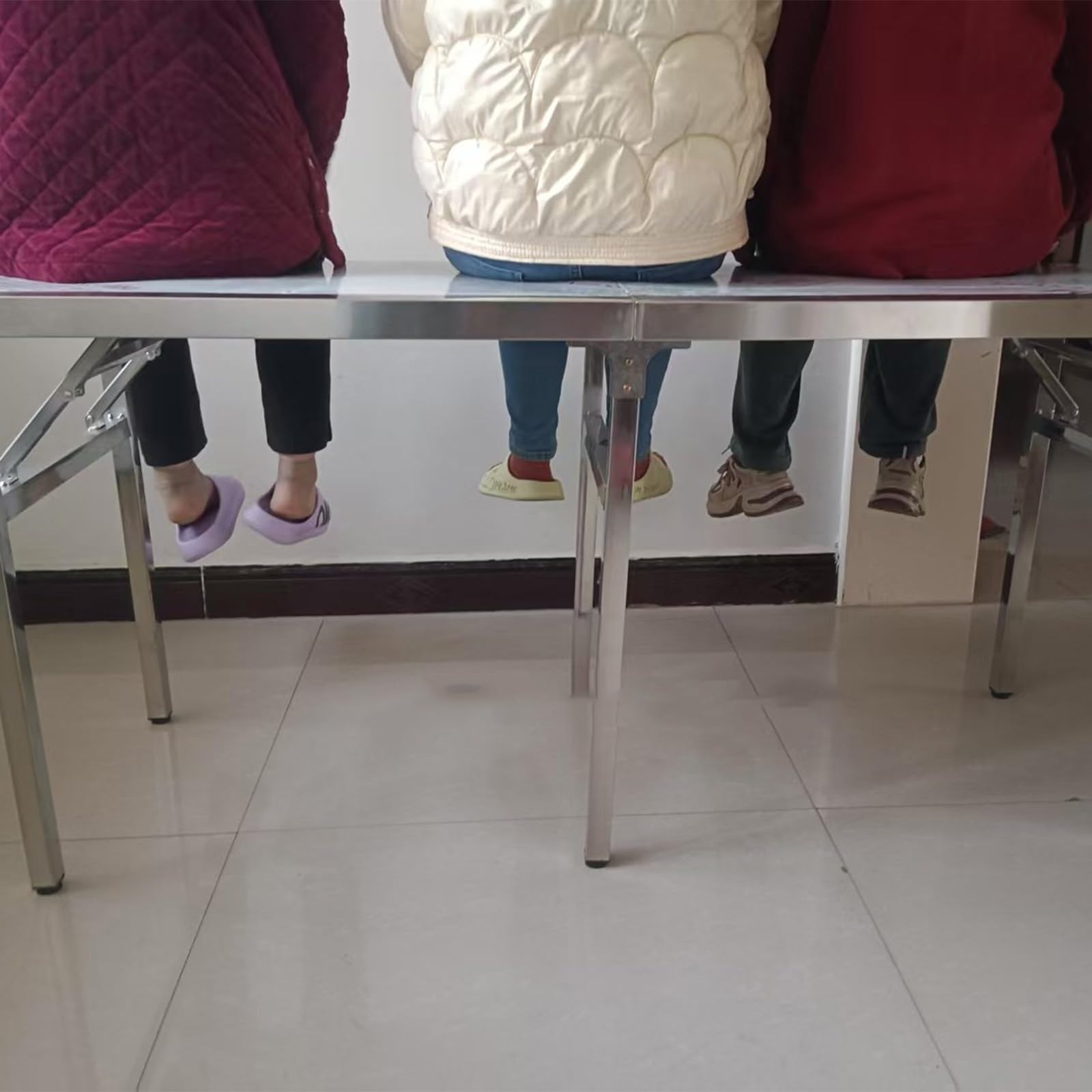 Tavolo Lavoro Tavolo Pieghevole Acciaio Inossidabile Tavolo Campeggio Portatile Esterni Tavolo Preparazione La Cucina Tavolo Metallo Robusto Gambe Regolabili(62.9 * 23.6 * 29.5in)