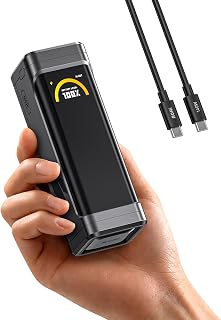 Aohi The Black Warrior 10.000 mAh 65W PD3.0 Powerbank, Akıllı Dijital Göstergeli Taşınabilir Hızlı Şarj Cihazı, Siyah
