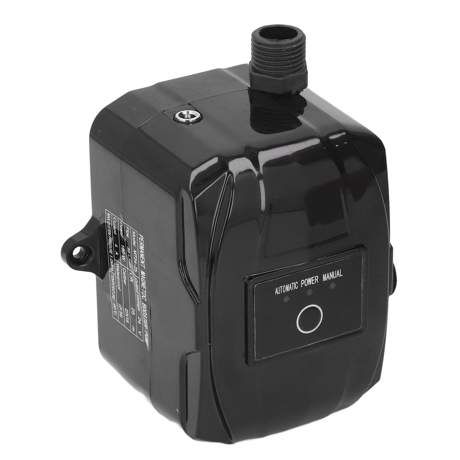 FTVOGUE Pompa Booster Pressione Acqua Tubo da Giardino 180W 35L/min 25m Motore a Magnete Permanente Sollevamento Automatico Manuale Integrato con Basso Rumore IP56 Impermeabile per