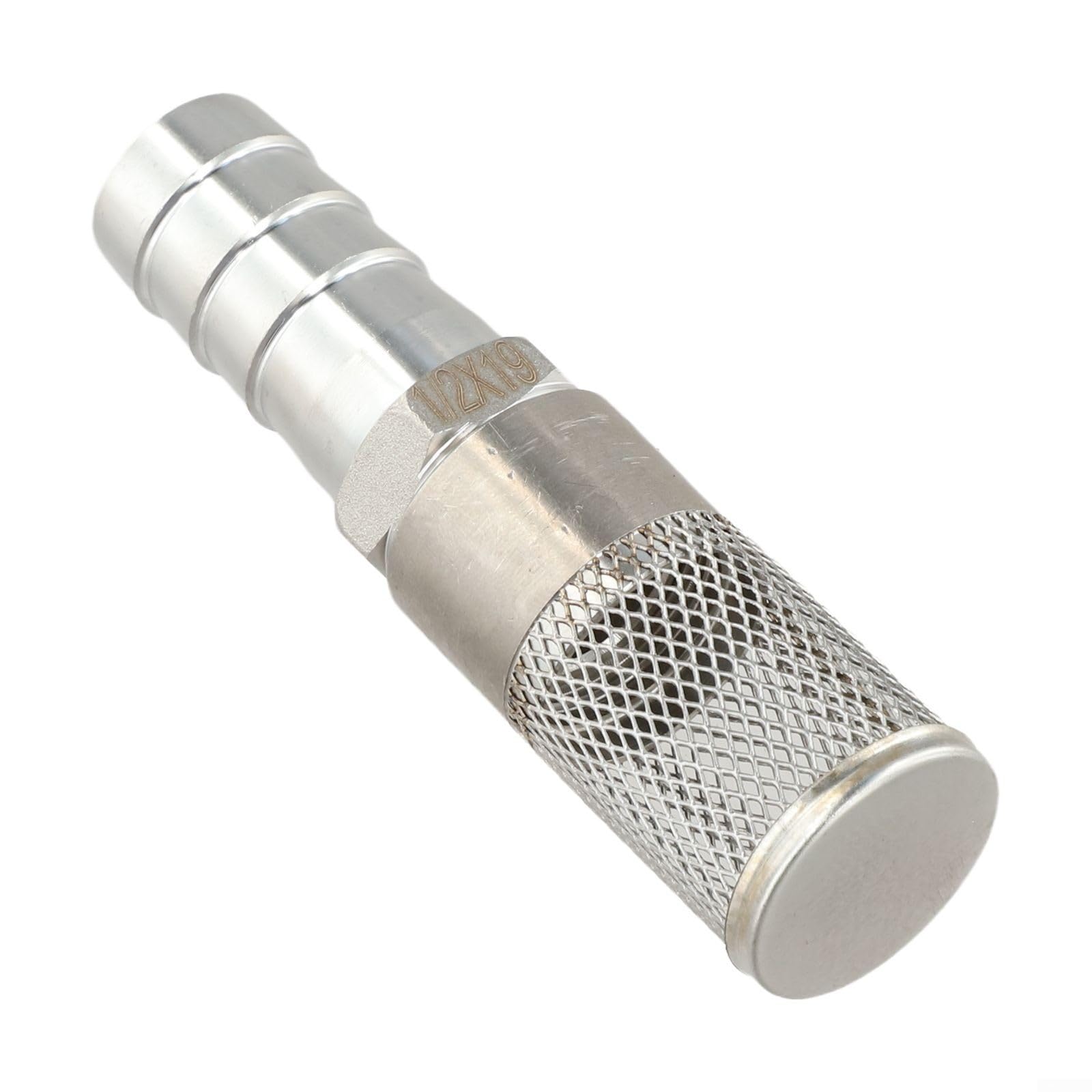 1,9 cm Schlauchstutzen Filtersieb aus Edelstahl 304 mit Netz für Kraftstoffgas und Pumpenrohr, passend für 19 20 mm Schlauch (19 mm)