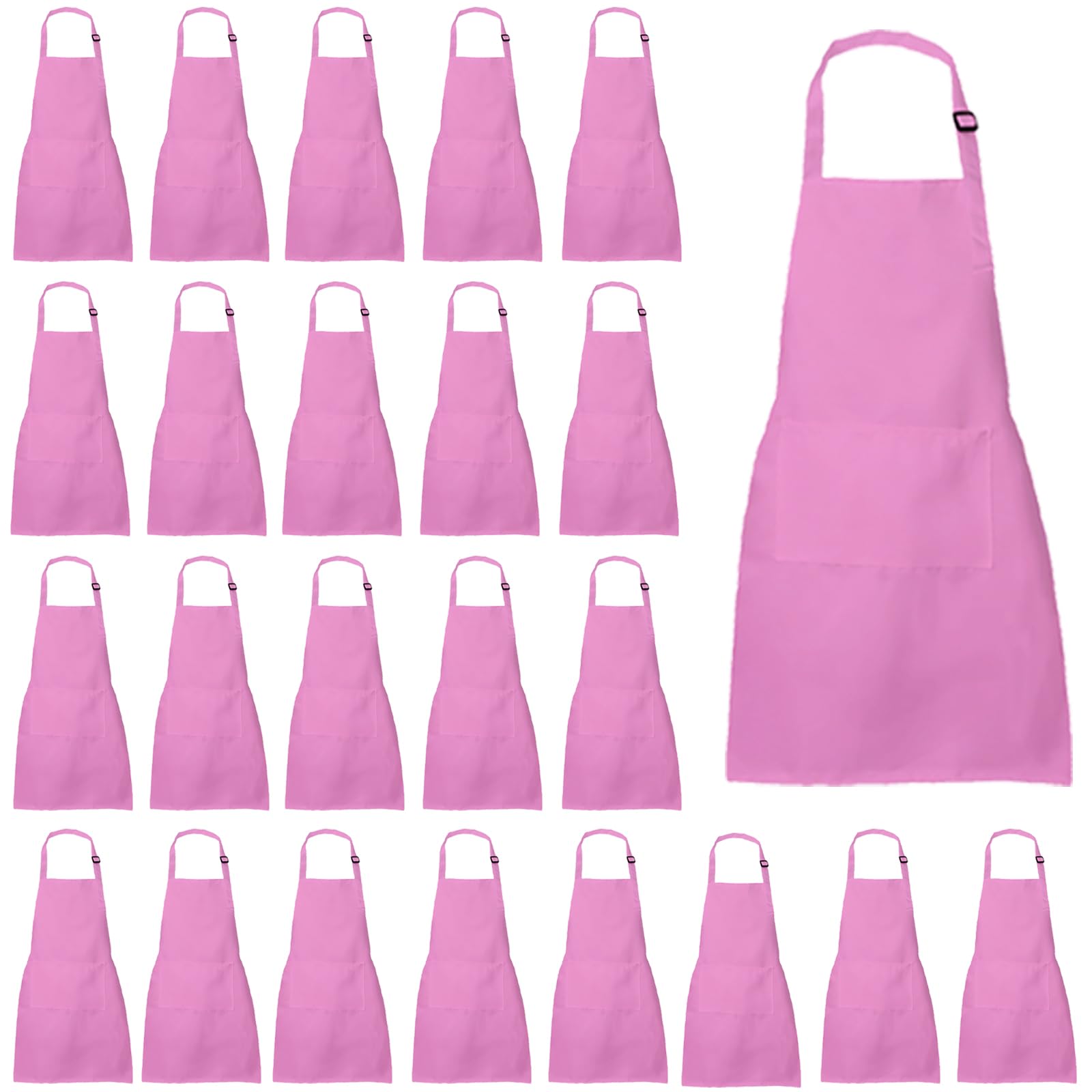 XIEJINJIA 4/12/24 Pack Waterproof Kids Apron with Pockets Adjustable Children Chef Artists Child Cooking Baking Painting for Boys and Girls โ image 1