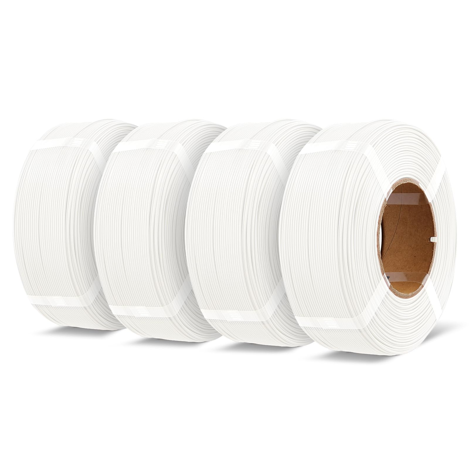 OVERTURE Zestaw 4 kg, szybki wkład do drukarki 3D PLA+ 1,75 mm, ulepszony Rapid PLA 2.0 o zwiększonej wytrzymałości i stabilności, 4 sztuki filamentu 1 kg do laboratorium Bambu (biały x 4)