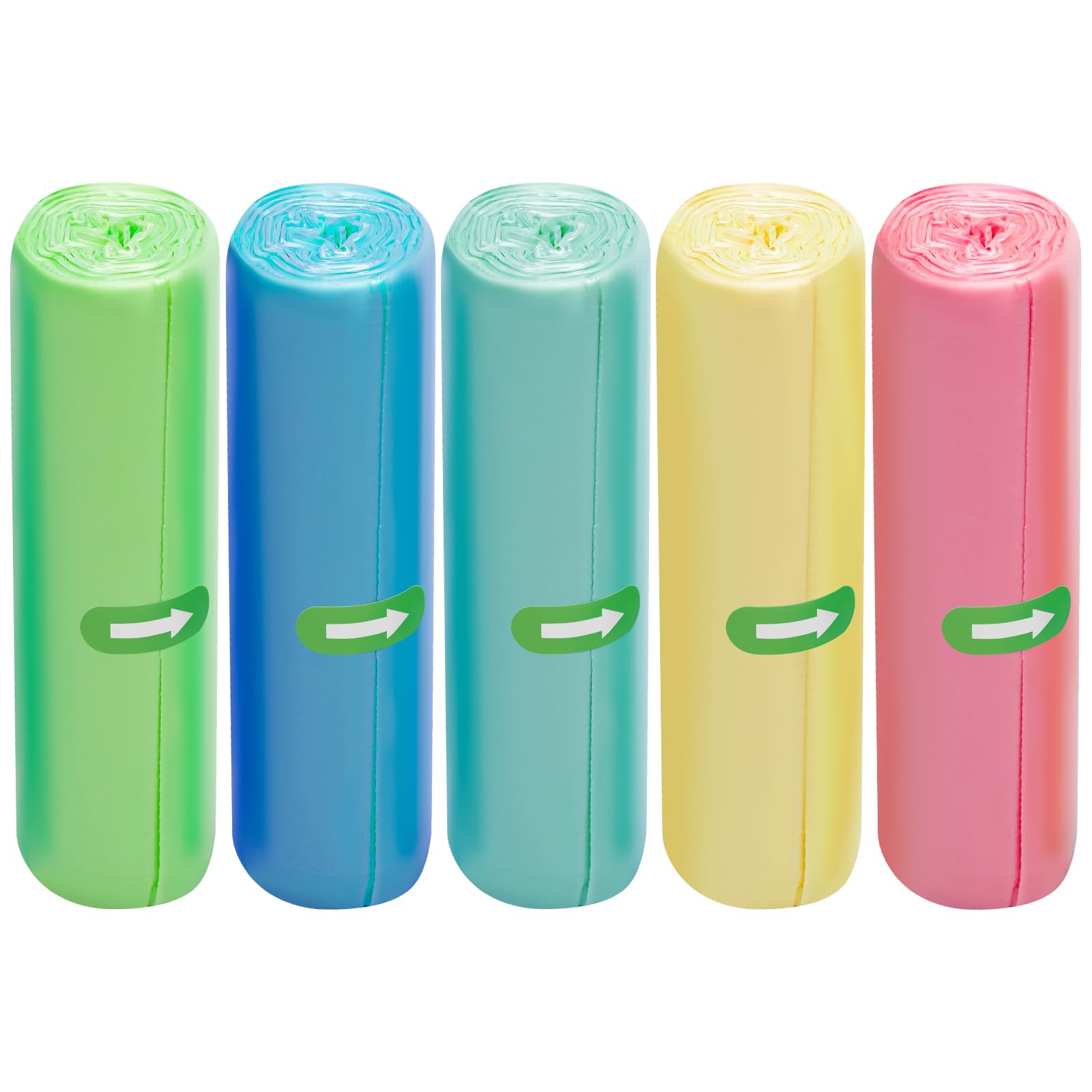 Shaojian Color 100 Counts 10 Litre Small Bin Bags Leakproof And Tear Resistant Small Rubbish Bags For Bathroom Kitchen Toilet Home Office And Bedroom