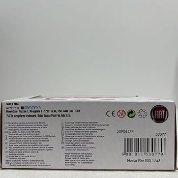 Amazon | FIAT ディーラー特注 MONDO MOTORS 1/43 Nuova FIAT500 Black