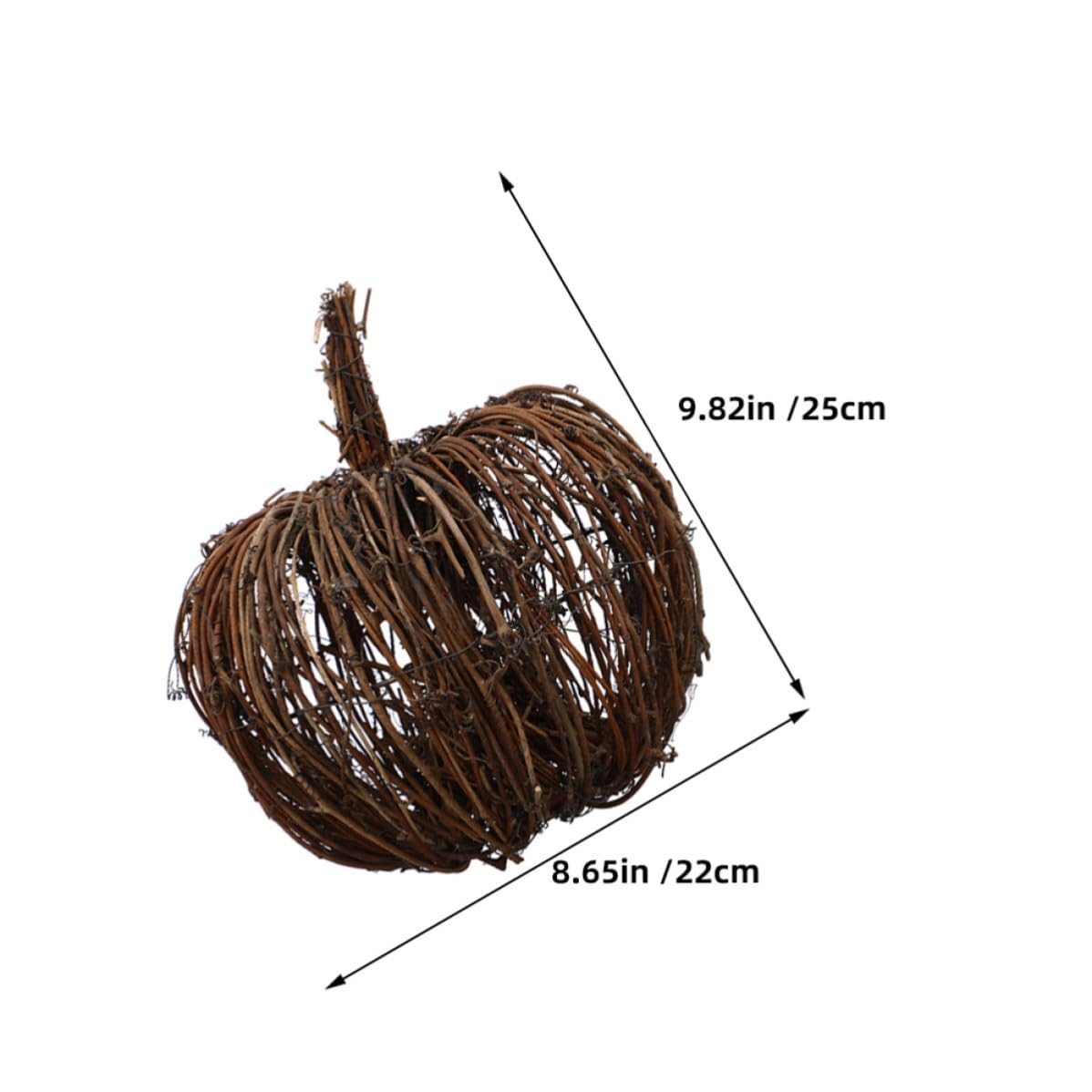 2 Pezzi Decorazione Zucca in Rattan Intrecciato Riutilizzabile e Affidabile, Design Classico per Festa di Halloween e Arredamento Autunnale la Casa