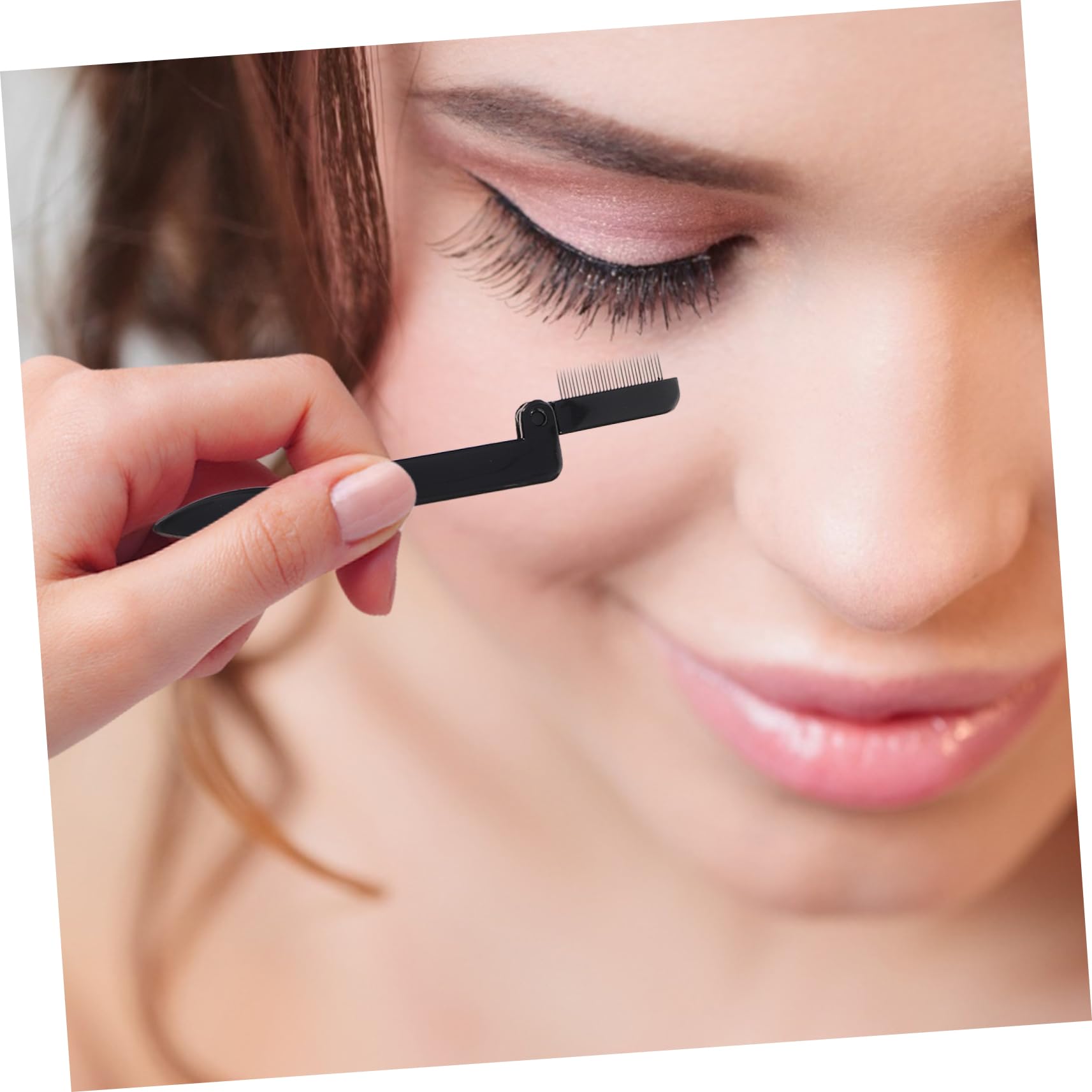 minkissy 9piezas Cepillo De Pestañas De Inoxidable Peina Para Pestañas y Cejas Herramienta De Maquillaje y Práctica Negro