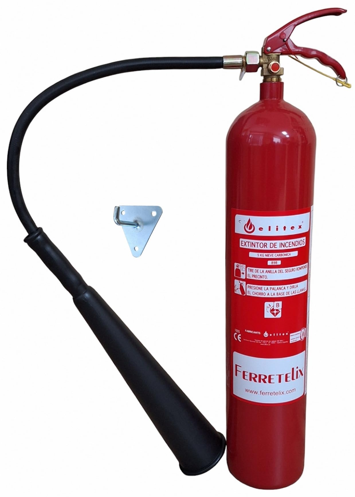Ferretelix. Extintor CO2 5 kgs homologado eficacia 89B