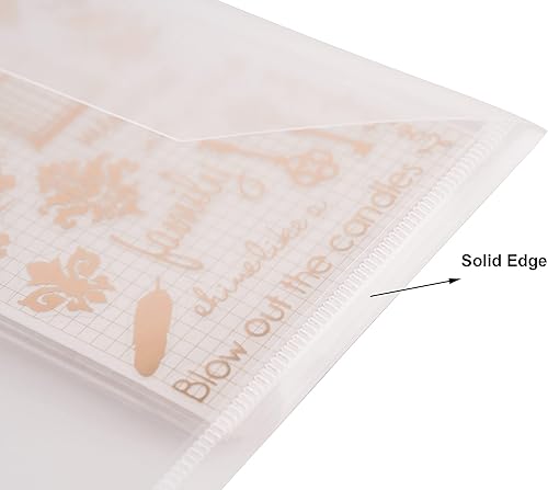 Vista 5 de #10 Clear Plastic Envelopes 5 x 10 Money Receipt Bill Storage Holder 20 Pack Hook Loop Closure