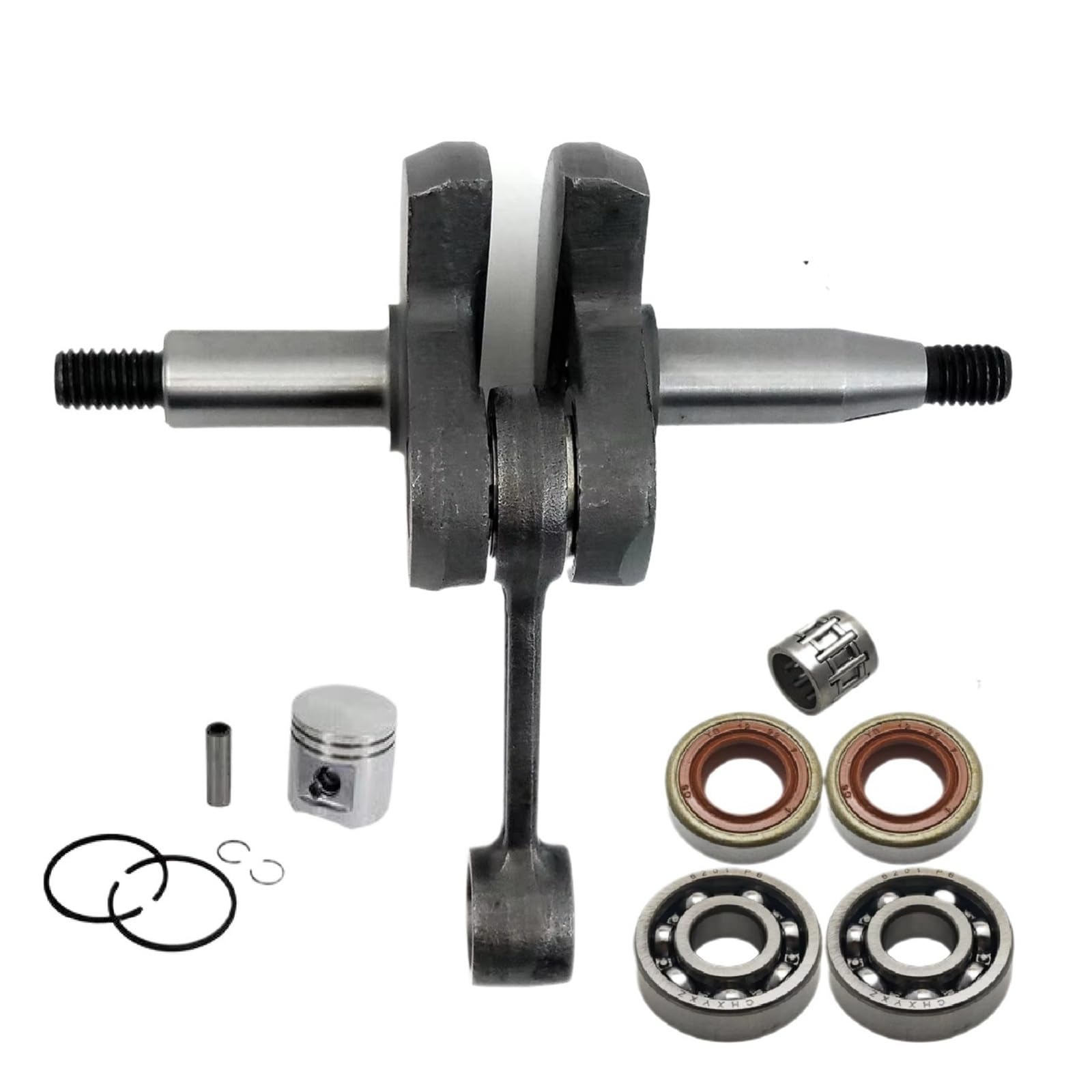 Adatto for decespugliatore STIHL FS400 FR450 FS450 FS480 40 mm 42 mm 44 mm Albero motore Pistone Cuscinetto a sfere Paraolio Set completo di guarnizioni(40mm FS400 Set)