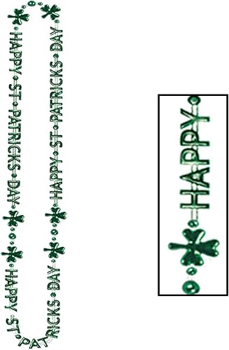 Miniatura 10 de Beistle Supplies - Collar con cuentas de trébol de plástico 327in color verde