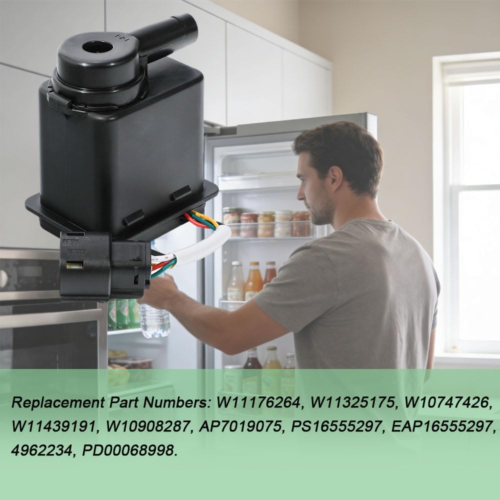 W11542867 Wasserpumpe ersetzt W11176264 W10747426 W11439191, Schwarz