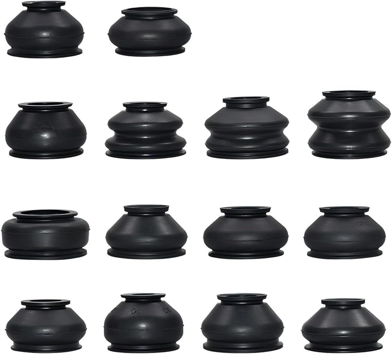 14 PCS Tie Rod Boot, Rubber Tie Rod End Boot, Dust Cap Tie Rod End Kit, Universal Ball Joint Boot Replacement for Most Vehicle (Black)