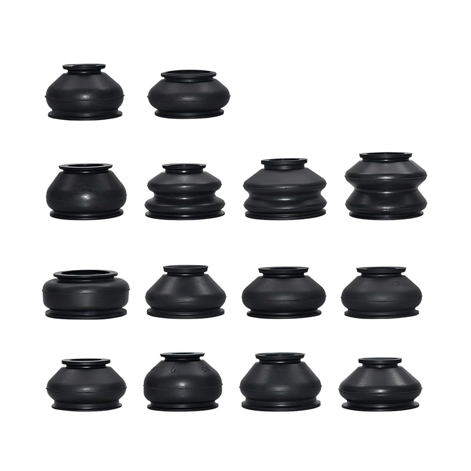 14 PCS Tie Rod Boot, Rubber Tie Rod End Boot, Dust Cap Tie Rod End Kit, Universal Ball Joint Boot Replacement for Most Vehicle (Black)